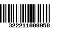 Código de Barras 322211009958