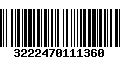 Código de Barras 3222470111360