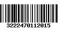 Código de Barras 3222470112015