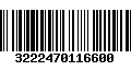 Código de Barras 3222470116600