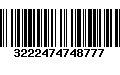 Código de Barras 3222474748777