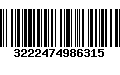 Código de Barras 3222474986315