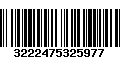 Código de Barras 3222475325977