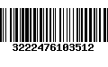 Código de Barras 3222476103512