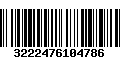 Código de Barras 3222476104786