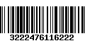 Código de Barras 3222476116222