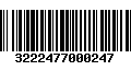 Código de Barras 3222477000247