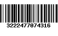 Código de Barras 3222477074316