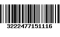 Código de Barras 3222477151116