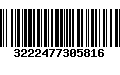 Código de Barras 3222477305816