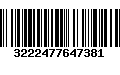 Código de Barras 3222477647381