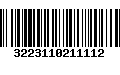 Código de Barras 3223110211112