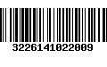 Código de Barras 3226141022009