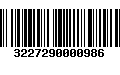 Código de Barras 3227290000986