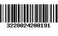 Código de Barras 3228024200191