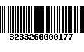 Código de Barras 3233260000177