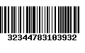 Código de Barras 32344783103932