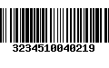 Código de Barras 3234510040219