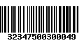 Código de Barras 32347500300049