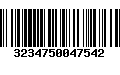 Código de Barras 3234750047542