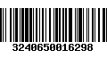 Código de Barras 3240650016298