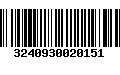 Código de Barras 3240930020151