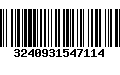 Código de Barras 3240931547114