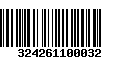 Código de Barras 324261100032