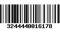 Código de Barras 3244440016178