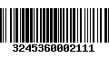 Código de Barras 3245360002111