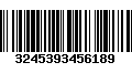 Código de Barras 3245393456189