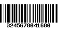 Código de Barras 3245678041680