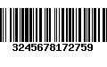 Código de Barras 3245678172759