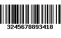 Código de Barras 3245678893418