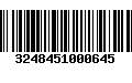 Código de Barras 3248451000645