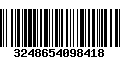 Código de Barras 3248654098418