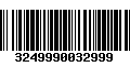 Código de Barras 3249990032999