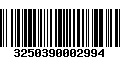 Código de Barras 3250390002994