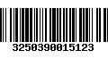 Código de Barras 3250390015123