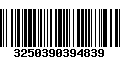 Código de Barras 3250390394839