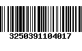 Código de Barras 3250391104017