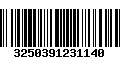 Código de Barras 3250391231140