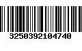 Código de Barras 3250392104740