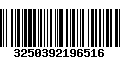 Código de Barras 3250392196516