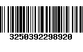 Código de Barras 3250392298920