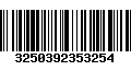 Código de Barras 3250392353254