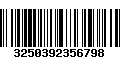 Código de Barras 3250392356798