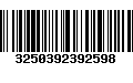 Código de Barras 3250392392598