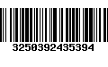 Código de Barras 3250392435394