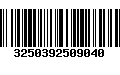 Código de Barras 3250392509040